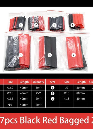 127/328/750 Pcs Heat Shrink Tubing Kit 2:1 Wire Shrinkable Tube Heat Shrink Wire Connect Cover Protection Sleeves