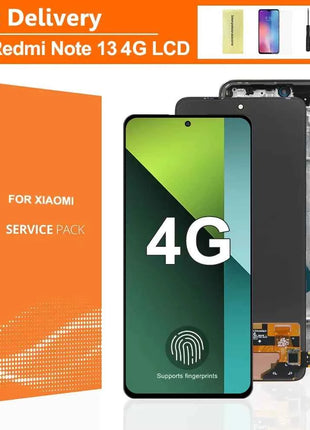 Testato AMOLED Nota 13 4G Display Con Cornice Per Xiaomi Redmi Nota 13 4G LCD 23129RAA4G Display Touch Screen Digitizer Assembly