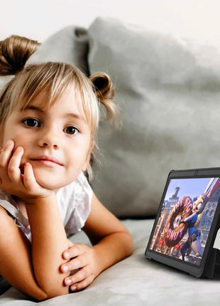 Pritom Tablet PC da 7 pollici, Android 13 Quad Core, 4 GB (2+2 GB virtuale) RAM 32 GB ROM, WiFi, doppia fotocamera, USB C, con custodia in pelle