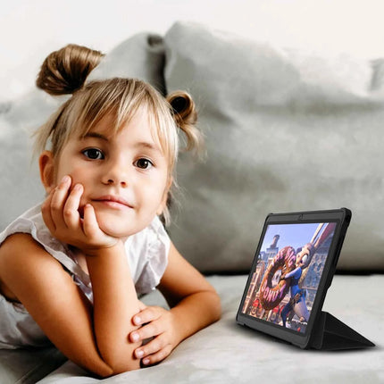 Pritom Tablet PC da 7 pollici, Android 13 Quad Core, 4 GB (2+2 GB virtuale) RAM 32 GB ROM, WiFi, doppia fotocamera, USB C, con custodia in pelle