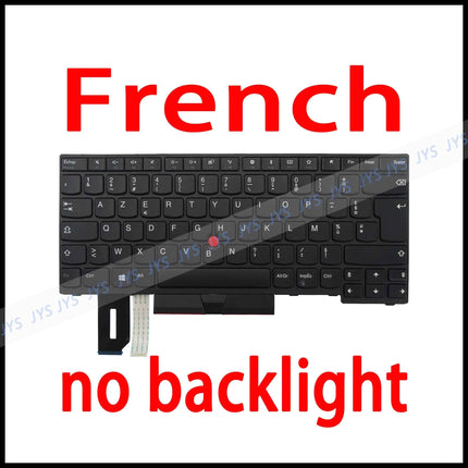 Laptop Replacement Keyboard for Lenovo ThinkPad E480 E485 E490 E495 L380 L390 L480 R480 T480S L490 T490 T495 US/BR/FR/UK/PT/SP