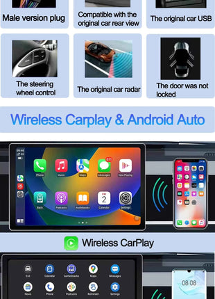 WDFL FYT7870 13Inch Car Radio Carplay Android Auto  Universal Multimedia Player Bluetooth5.1 DSP AM RDS AHD GPS WIFI Autoradio