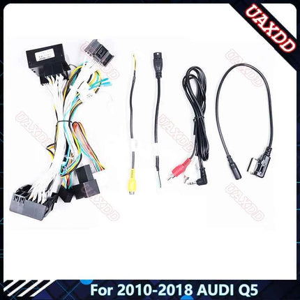 Telaio della Fascia dell'autoradio per AUDI Q5 2010-2018 pannello Stereo da 10.1 pollici cablaggio adattatore per cavo di alimentazione Decoder Canbus