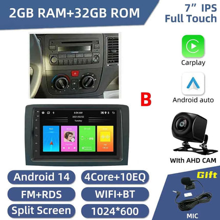 Car Radio For Fiat Idea Lancia Musa 2003-2008 2 Din Android Multimedia Stereo Player Head Unit Autoradio GPS Navigation Carplay