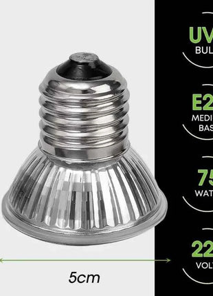 25/50/75W UVA UVB Reptile Lamp Bulb Turtle Basking UV Light Bulbs Heating Light Pet Heat Lamp Amphibians Full Sunlamp