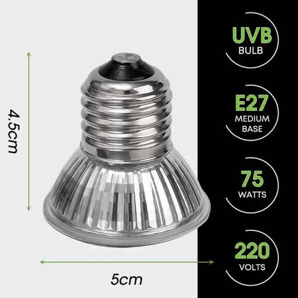 25/50/75W UVA UVB Reptile Lamp Bulb Turtle Basking UV Light Bulbs Heating Light Pet Heat Lamp Amphibians Full Sunlamp