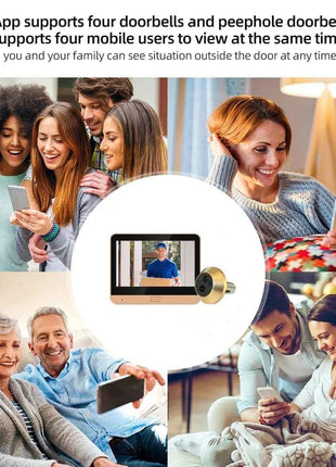 Tuya Smart 2.4G Wifi Peepholes Door Camera For Home 1080P HD Door Eye Viewer Support PIR With Microphone For Home Security