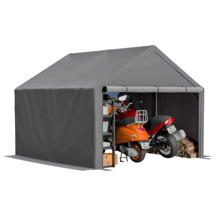Rimessa Biciclette e Attrezzi da Giardino 305x296x233 cm - Tenda Impermeabile con Cerniera