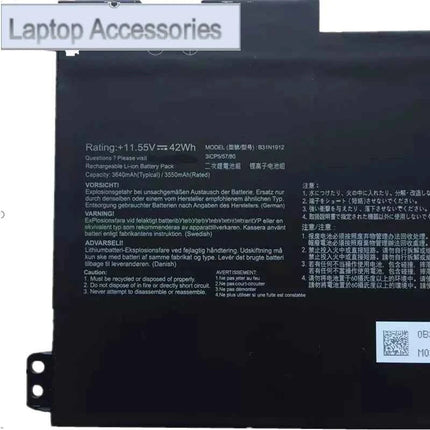 CHJ F  C31N1912 B31N1912 Laptop Battery For Asus VivoBook 14 E410MA-EK018TS,BV162T,EK017TS,EK026TS,L410MA E510MA F414MA