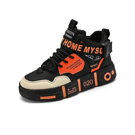 Scarpe da famiglia 2024 nuove scarpe sportive per bambini alte grandi bambini ragazzi fibbia casual scarpe da ballo blu resistenti all'usura antiscivolo
