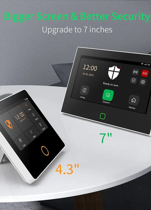 Staniot Sistema di Allarme Domestico da 7 pollici Wireless WiFi 4G Tuya Kit di Protezione di Sicurezza Intelligente Sirena Più Forte da 115 dB Batteria da 5000 mAh