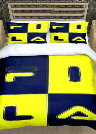 Hot Logo Print Bedding Sets Bed Supplies Set  Comforter Set  Teens Girls Cartoon Twin Single Kid  F-Fila Luxury Gift