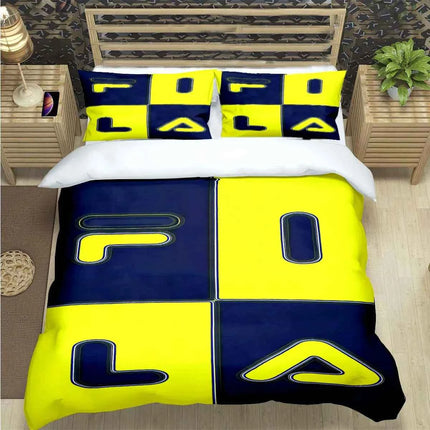 Hot Logo Print Bedding Sets Bed Supplies Set  Comforter Set  Teens Girls Cartoon Twin Single Kid  F-Fila Luxury Gift