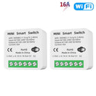 16A Tuya WiFi Smart Switch 2-way Control with Energy Monitor Switch Mini Smart Breaker Smart Life Control  Alexa Via Google Home