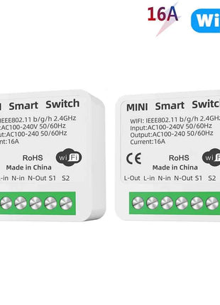 16A Tuya WiFi Smart Switch 2-way Control with Energy Monitor Switch Mini Smart Breaker Smart Life Control  Alexa Via Google Home