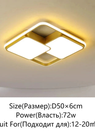 Lampada da Soffitto LED Moderna con Telecomando, Illuminazione per Interni, Decorazione per Soggiorno, Camera da Letto, Studio e Cameretta