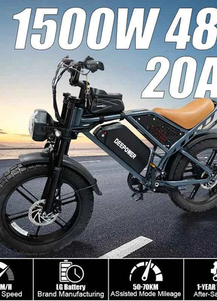 QS7 electric bicycle 1500W brushless motor 60Ah performance E-bike battery single rider off-road motorcycle performance