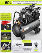 2800r/min Air Compressor Silent Oil-Free Air Compressor for Woodworking Car repair High Pressure Inflator Pump Compressor Pump