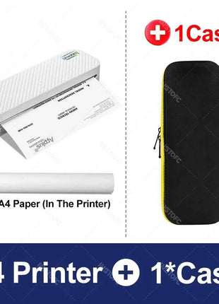 Portable A4 Thermal Printer Bluetooth Photos PDF Document Printing Machine Folded Rolls Paper For Office Work Home School Travel