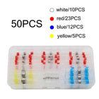 50/500Pcs Waterproof Heat Shrink Tube With Solder Insulated Electrical Wire Terminal Butt Splice Solder Electric Connector Set