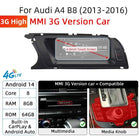 Fast Shipping Wireless CarPlay Screen For Audi A4 B8 A5 8K 2008-2016 Car Multimedia Player Android 14 8+128GB Stereo GPS Navi