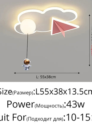 Lampada da Soffitto LED Moderna per Cameretta Bambini, Illuminazione Creativa per Camera da Letto, Decorazione per Soggiorno, Lampadario per Bambini e Bambine