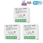 16A Tuya WiFi Smart Switch 2-way Control with Energy Monitor Switch Mini Smart Breaker Smart Life Control  Alexa Via Google Home