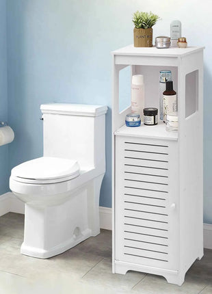 Bathroom Storage Cabinet White PVC Cupboard Shelf 28*25*90cm Tissue Storage Rack Organizer Bathroom Toilet Furniture