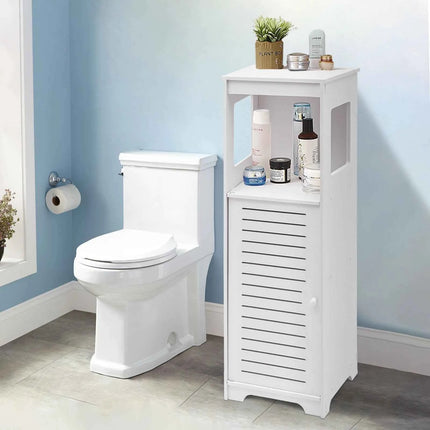 Bathroom Storage Cabinet White PVC Cupboard Shelf 28*25*90cm Tissue Storage Rack Organizer Bathroom Toilet Furniture