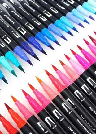 Set Pennarelli Manga Dual Tip 12/24/36/120 Colori Acquerello Fineliner per Calligrafia e Arte