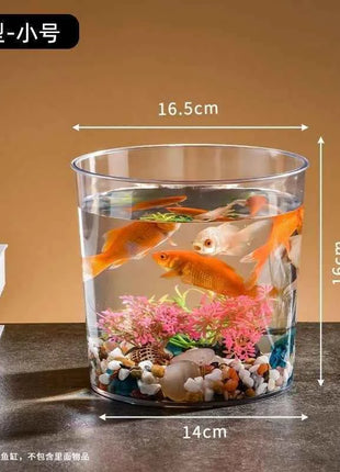 PET Aquarium Box Plastics Ultra-white Organic Glass Explosion-proof Fish Tank Tabletop Small Ecological Water Tank