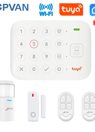 Sistema di Allarme Domestico Wireless Intelligente CPVAN con Pannello di Sicurezza WIFI 4G, Kit Allarme con Tastiera, Supporta il Controllo Tuya/Smart Life