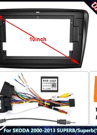 Telaio autoradio per Skoda Superb2000-2016 10.1 pollici pannello Stereo cablaggio adattatore cavo di alimentazione supporto Decoder Canbus