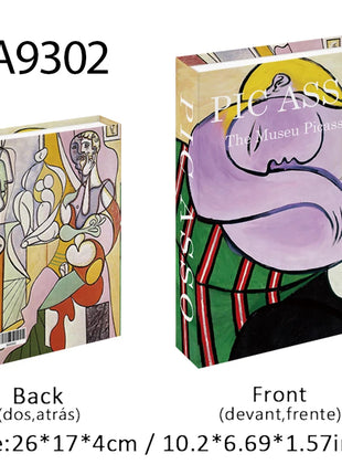 Boho Bauhaus Picasso Matisse Cucina Libri finti Decorazione Tavolino di moda di lusso Scatola portaoggetti decorativa Decorazione estetica
