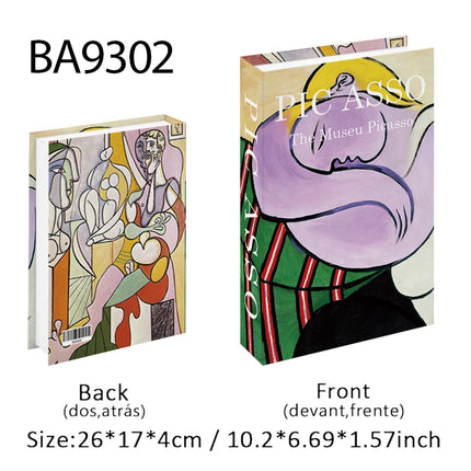 Boho Bauhaus Picasso Matisse Cucina Libri finti Decorazione Tavolino di moda di lusso Scatola portaoggetti decorativa Decorazione estetica