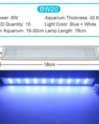 Aquarium LED Light Super Slim Fish Tank Aquatic Plant Grow Lighting Waterproof Bright Clip Lamp Blue LED 18-72cm for Plants 220v