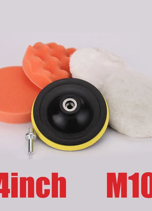 Kit di tamponi in spugna per lucidatura per auto Kit tampone in schiuma Tampone per lucidatrice Tamponi per cera per veicoli a motore per motociclette Rimuove i graffi