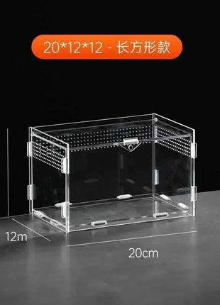 Transparent Acrylic Reptile Terrarium Habitat Box Nano Arboreal Tarantula Enclosure Spider Scorpion Bearded Dragon Habitat