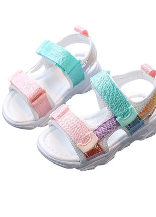Sandali morbidi e comodi per bambini con suole antiscivolo sandali colorati per bambini per neonate (2-6 anni)