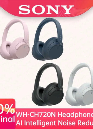 Sony WH-CH720N Wireless Bluetooth Headphones AI Intelligent Active Noise Cancellation Over The Ear Headset with Microphone