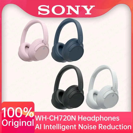 Sony WH-CH720N Wireless Bluetooth Headphones AI Intelligent Active Noise Cancellation Over The Ear Headset with Microphone