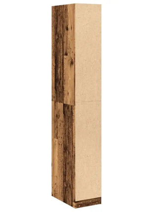Armadio in legno vintage 30x50x200 cm in legno ingegnerizzato, effetto legno antico