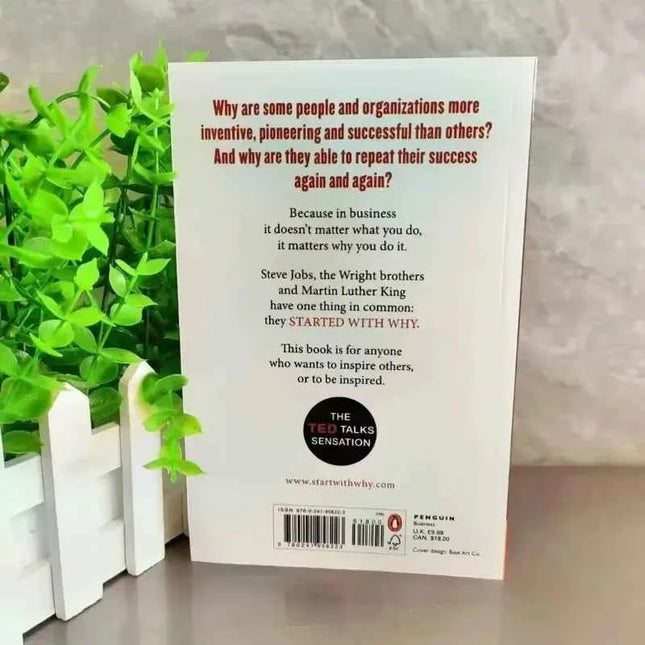 Trova il tuo motivo e inizia con il perché di Simon Sinek, libro motivazionale di gestione e leadership aziendale, in inglese, in brossura.