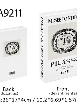 Boho Bauhaus Picasso Matisse Cucina Libri finti Decorazione Tavolino di moda di lusso Scatola portaoggetti decorativa Decorazione estetica