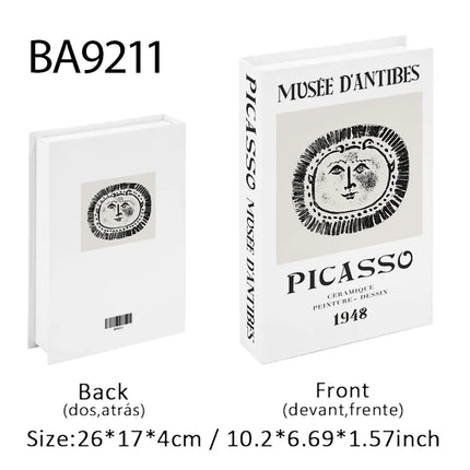 Boho Bauhaus Picasso Matisse Cucina Libri finti Decorazione Tavolino di moda di lusso Scatola portaoggetti decorativa Decorazione estetica