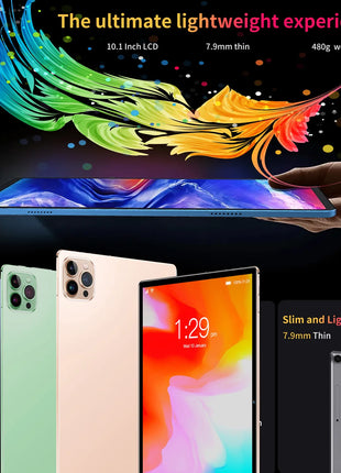 Tablet Android 13 Globale BDF 2025, 4GB+64GB, Schermo Touch HD, Dual SIM, WIFI, Batteria 6000mAh, Octa Core