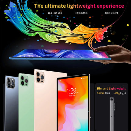 Tablet Android 13 Globale BDF 2025, 4GB+64GB, Schermo Touch HD, Dual SIM, WIFI, Batteria 6000mAh, Octa Core