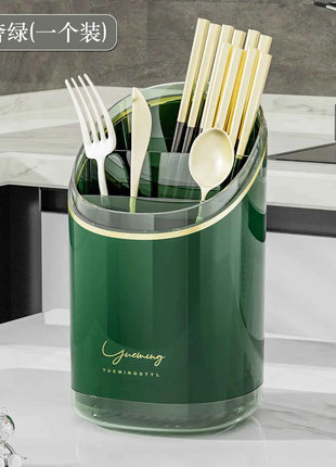 Luxury Chopsticks Storage Box, Household Kitchen Tube, Multi-Functional Draining Rack, Integrated Compartment Cage, Knife Holder