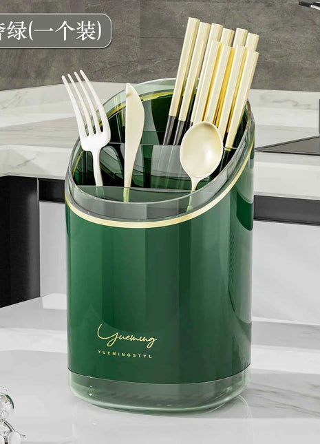 Luxury Chopsticks Storage Box, Household Kitchen Tube, Multi-Functional Draining Rack, Integrated Compartment Cage, Knife Holder