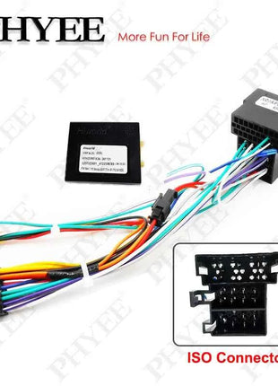 Cablaggio a 16 pin Decoder CAN Bus Spina 16P Connettore ISO Adattatore cavo unità Android per auto 2Din per VW Golf Passat Polo Leon